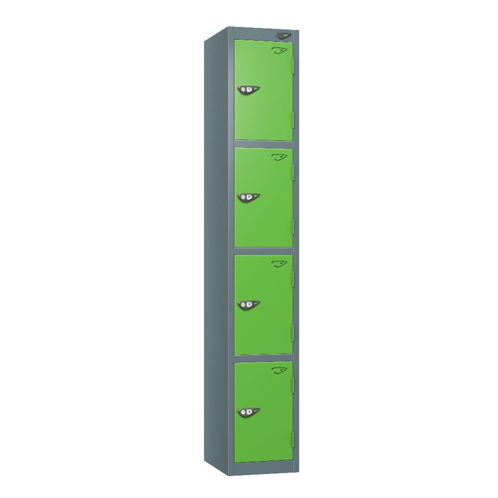 Prime 4-Door Steel Locker Slate Grey Forest Green