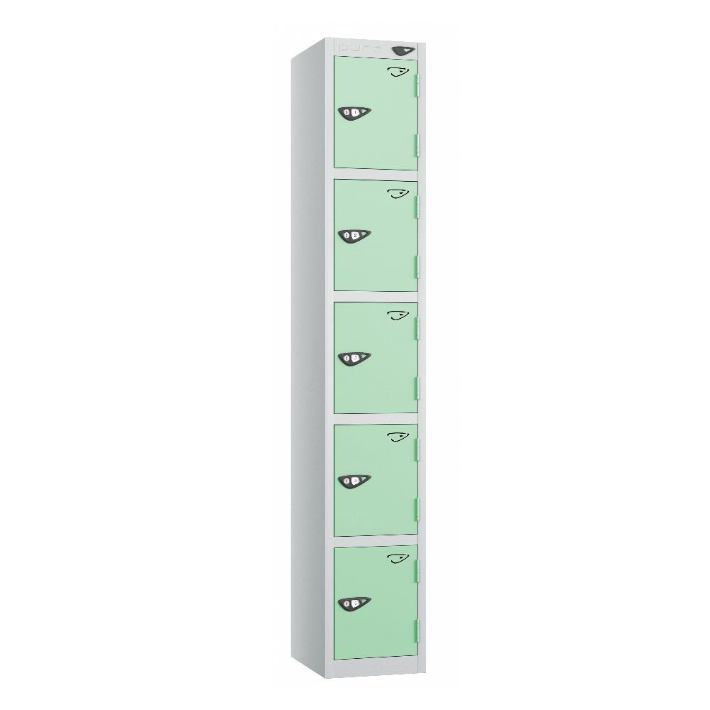 Prime 5-Door Steel Locker Pearl Silver Mint