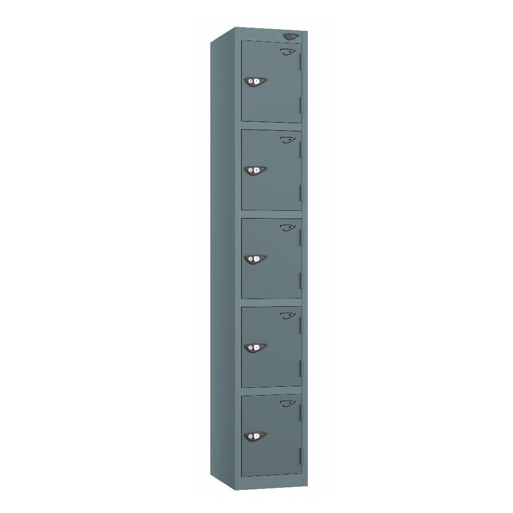Prime 5-Door Steel Locker Slate Grey Slate Grey