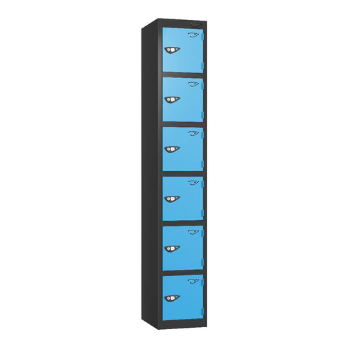 Prime 6-Door Steel Locker Black Black