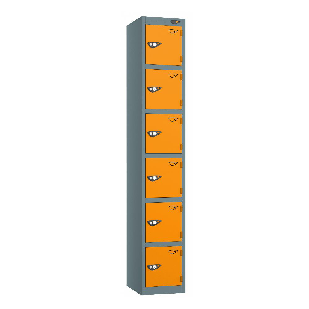 Prime 6-Door Steel Locker Slate Grey Magma