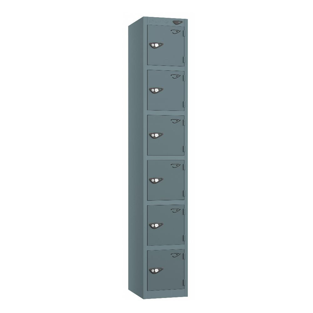 Prime 6-Door Steel Locker Slate Grey Slate Grey