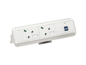 Protea On Desk Power Module With 2X Power 2X Data And 2X Usb Charge White 5