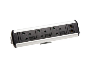 Protea On Desk Power Module With 2X Power And 2X Data Black 4