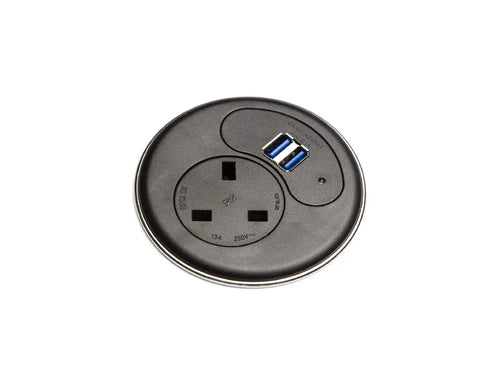 Punto Plus In Desk Power Module Dual USB C White