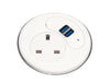 Punto In Desk Power Module With 1X Power And 2X Usb Charge Black 3