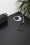 Punto Plus 1 UK Socket In Desk Power Module Grey Attached in the Table