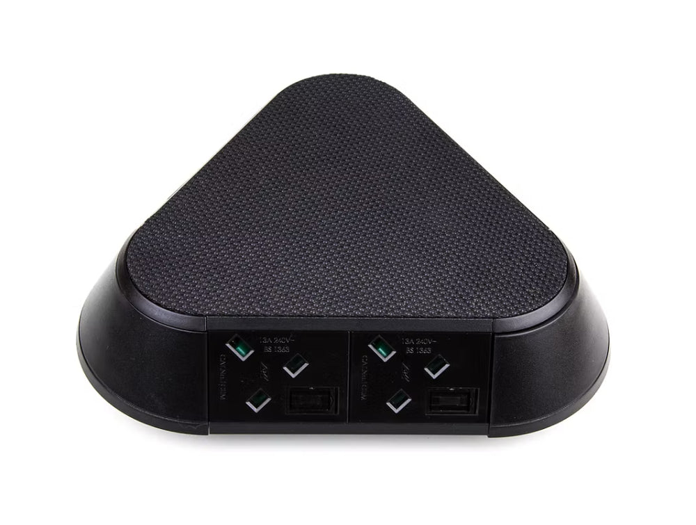 Pyramid 2 No UK Fused Socket Black