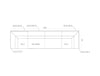 Quadra Acoustic Soft Modular Sofa Dimensions