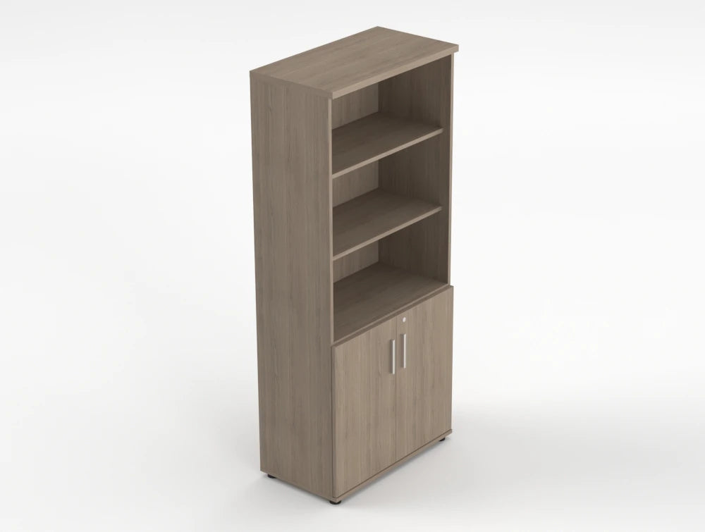 Quando Executive Part Bookcase Grey Oak Finish
