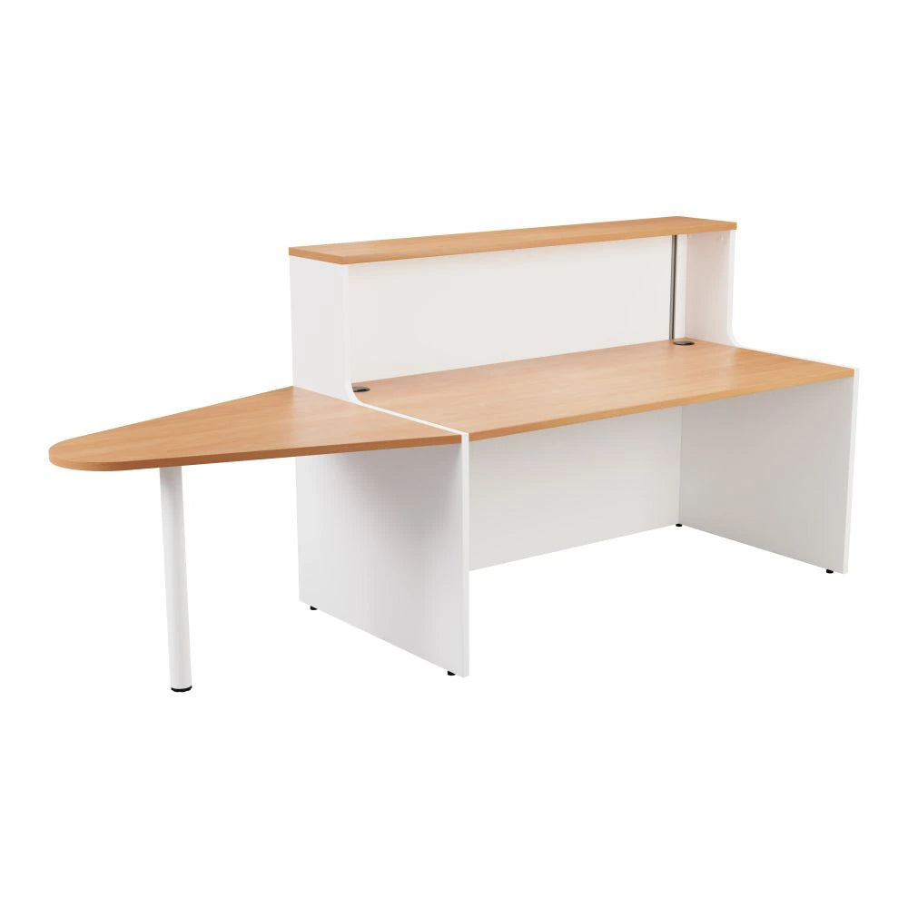 Reception Unit with Extension (FSC) - 1400 - Beech/Beech