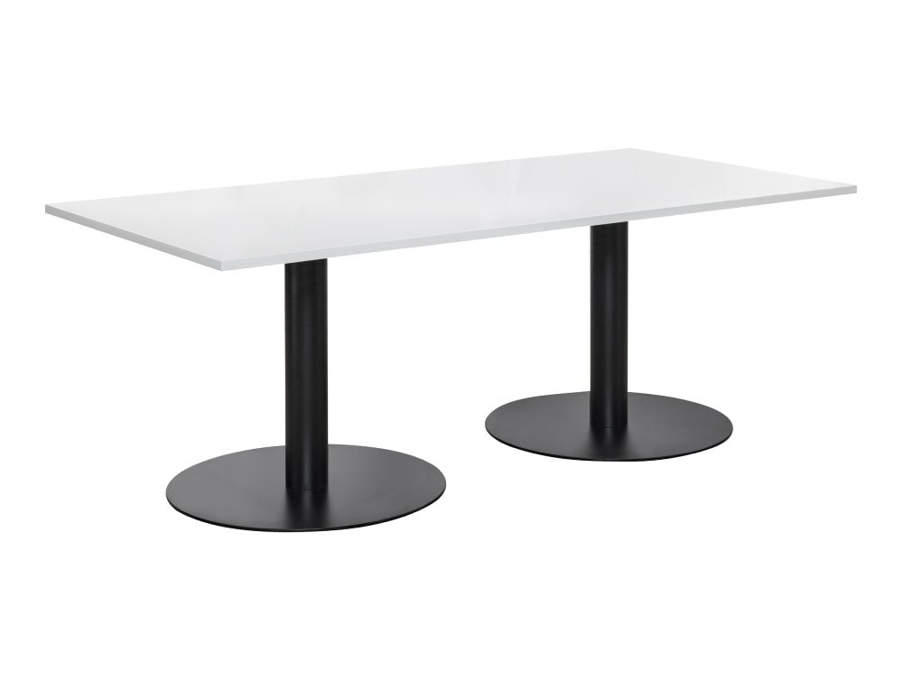 Rectangular Dining or Conference Black Table 2000mm 4