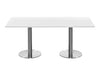 Rectangular Dining or Conference Brushed Steel Table 1800mm 2