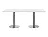 Rectangular Dining or Conference Brushed Steel Table 1800mm 3