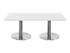 Rectangular Dining or Conference Brushed Steel Table 2000mm 3