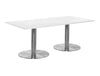Rectangular Dining or Conference Brushed Steel Table 2000mm 4