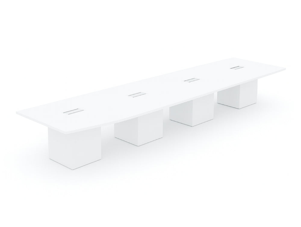 Rectangular Meeting Room Table with Cube Legs 2