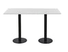 Rectangular Poseur Black Table 2000mm 2