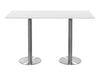 Rectangular Poseur Brushed Steel Table 1800mm 2