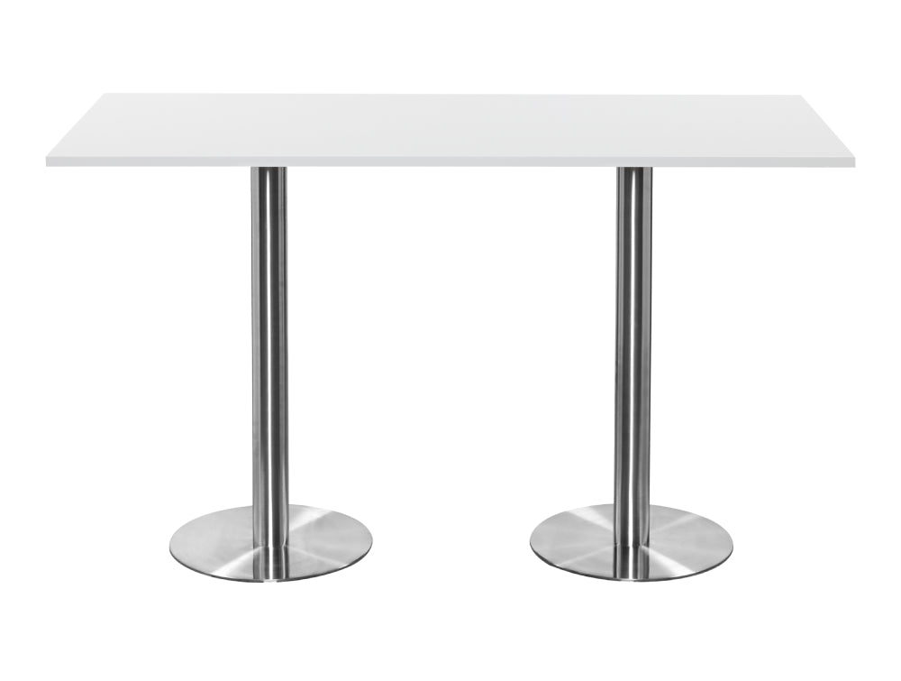 Rectangular Poseur Brushed Steel Table 1800mm 2