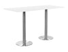 Rectangular Poseur Brushed Steel Table 1800mm 3