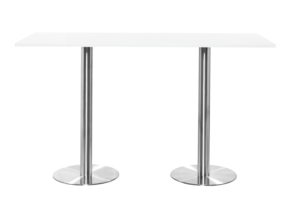 Rectangular Poseur Brushed Steel Table 1800mm 4