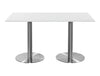 Rectangular Poseur Brushed Steel Table 2000mm 2
