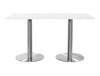 Rectangular Poseur Brushed Steel Table 2000mm 4