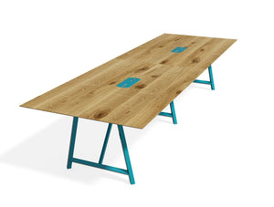 Relic Hotdesking Table Wooden Finish