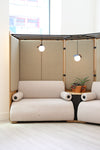 Retreat Modular Seating With Attached Table And Acoustic Lights