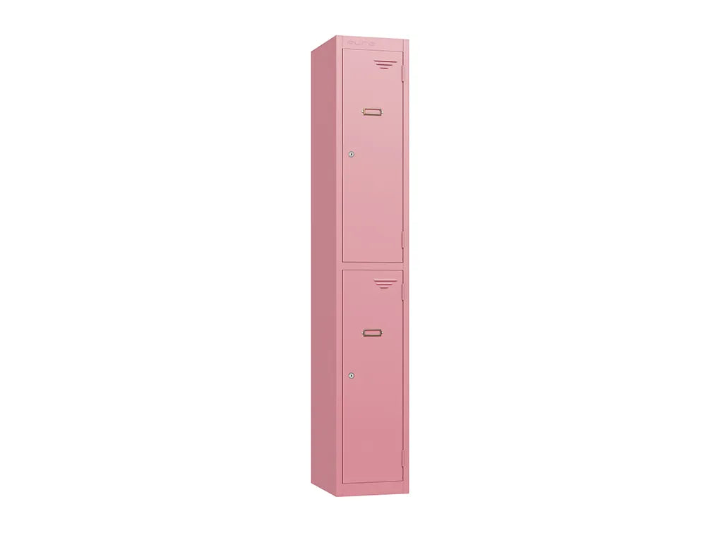 Retro 2-Door Steel Locker - Dusty Pink