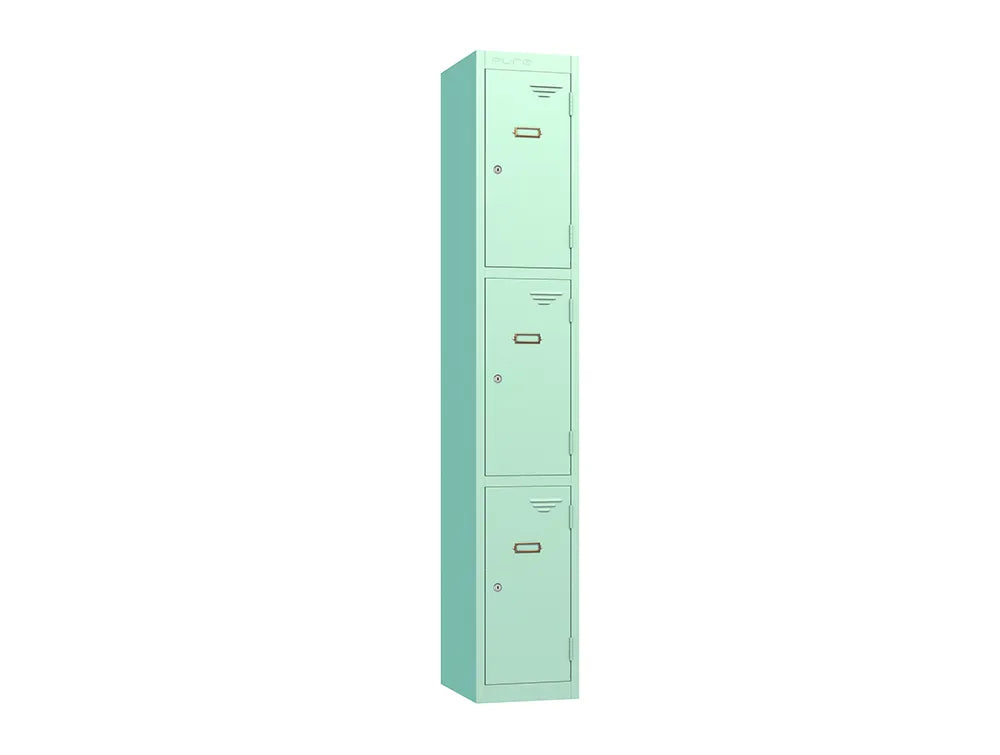 Retro 3-Door Steel Locker - Dusty Pink