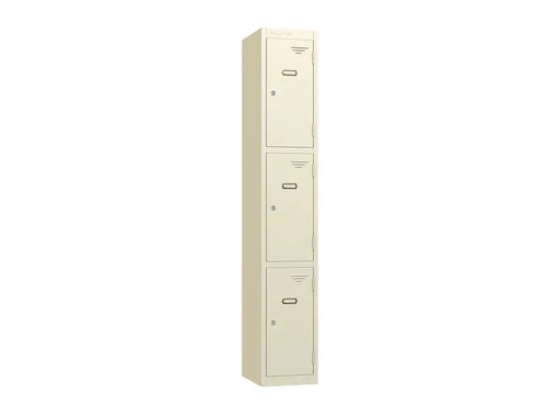 Retro 3-Door Steel Locker - Dusty Pink
