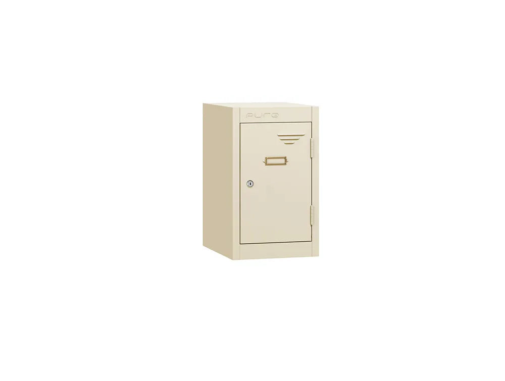 Retro Quarto 1-Door Steel Locker - Cream
