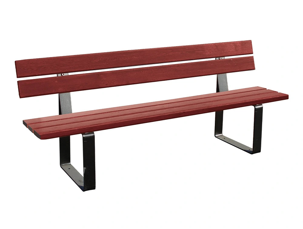 Riga Outdoor Bench with Backrest 2