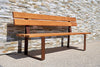 Riga Outdoor Bench with Backrest 3 in Outdoor Setting