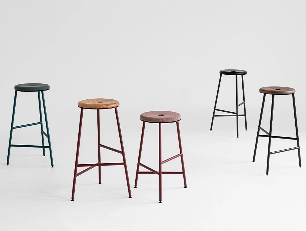 Rotor Upholstered and Wooden Bar Stools 3