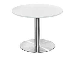 Round Dining Brushed Steel Table 1000mm 2