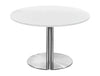 Round Dining Brushed Steel Table 1200mm 2