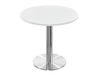 Round Dining Brushed Steel Table 800mm 2