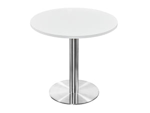 Round Dining Brushed Steel Table 800mm 2