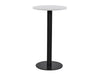 Round Poseur Brushed Steel Table 800mm 2