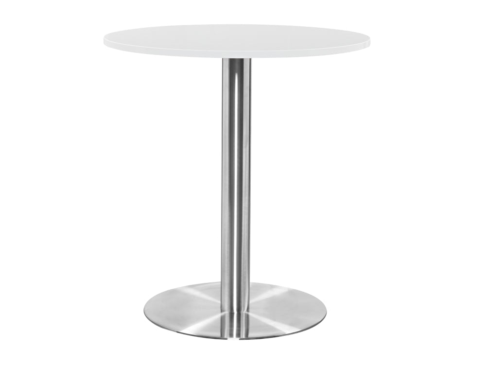 Round Poseur Brushed Steel Table 1000mm