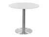 Round Poseur Brushed Steel Table 1200mm 2