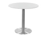 Round Poseur Brushed Steel Table 1200mm 2