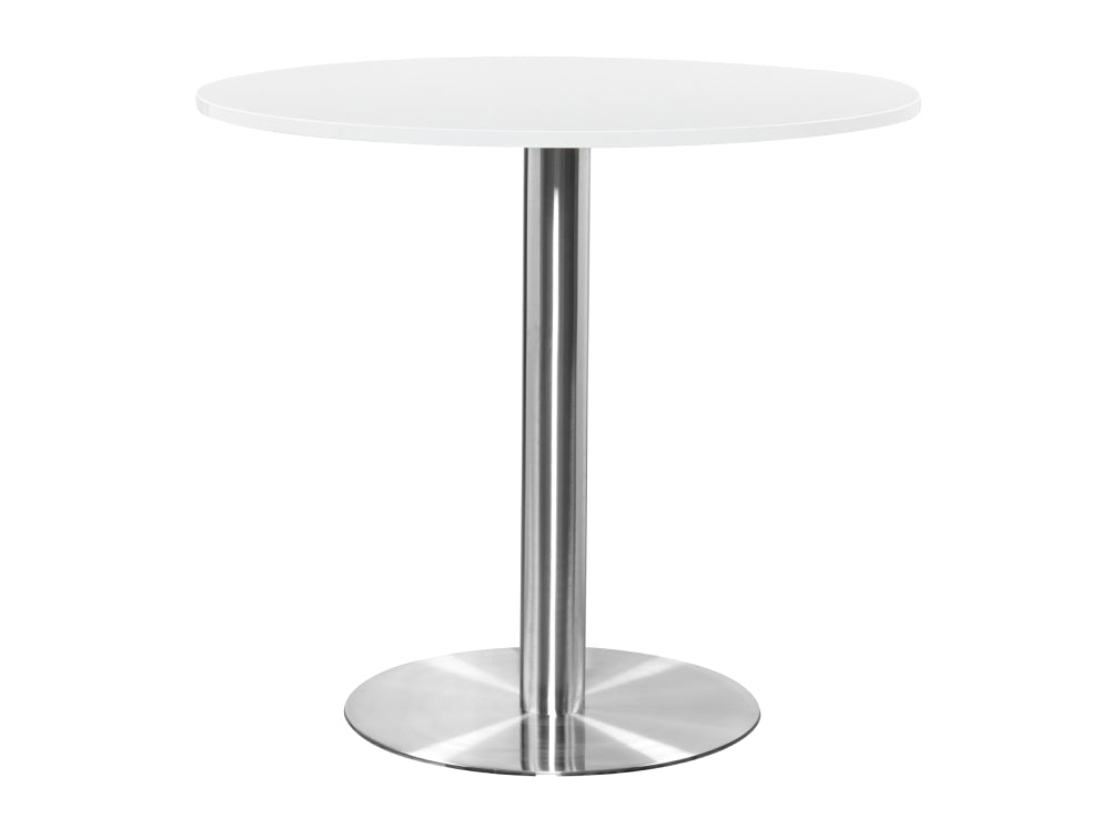 Round Poseur Brushed Steel Table 1200mm