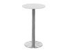Round Poseur Brushed Steel Table 600mm 2