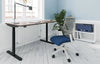 RoundE Bamboo Sit Stand Desk in Home Office Setup
