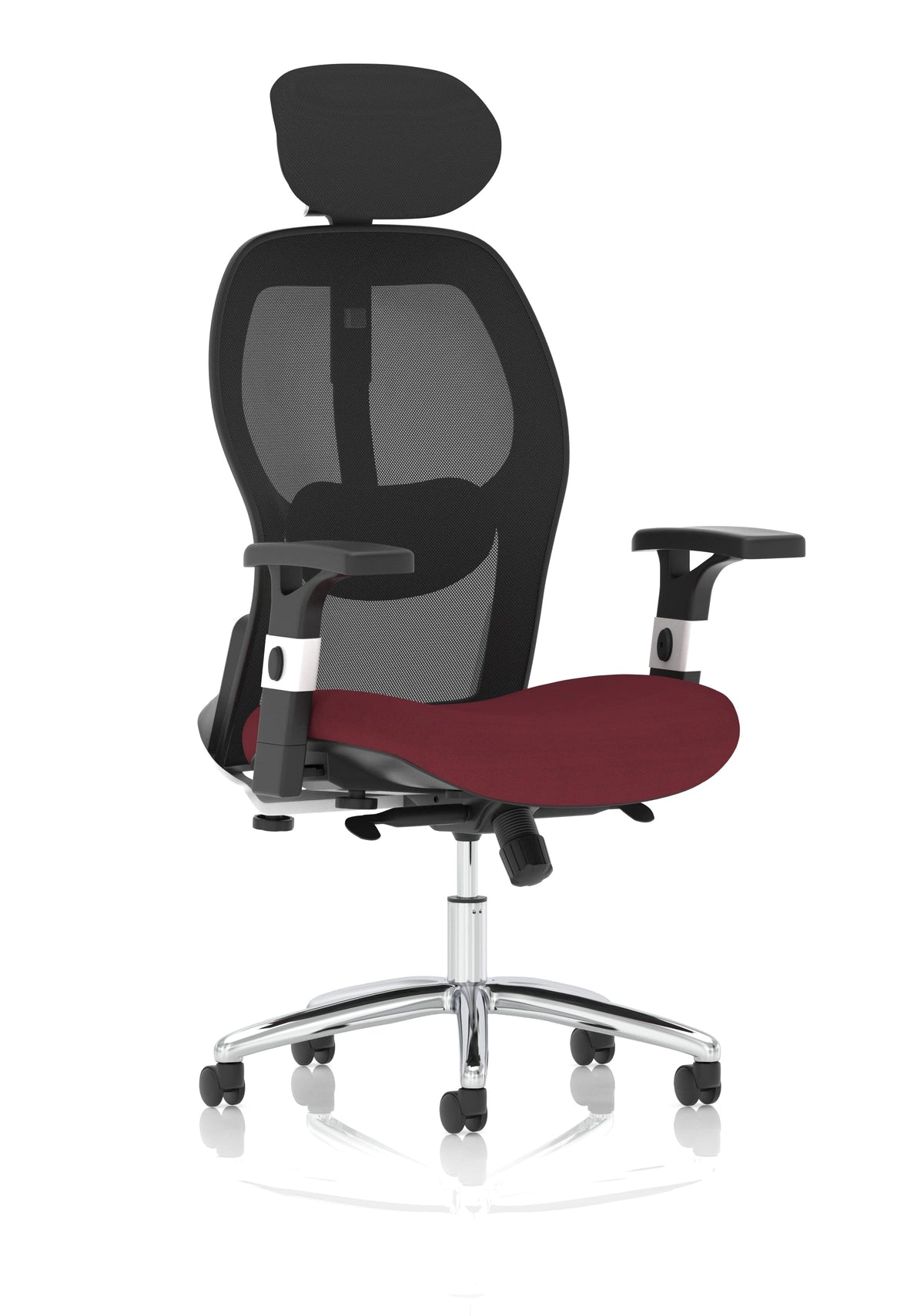 Sanderson II Black Fabric Mesh Back Chair Image 11