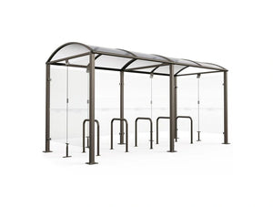 Sheffield Style Bicycle Stand on Base Plates with Shelter